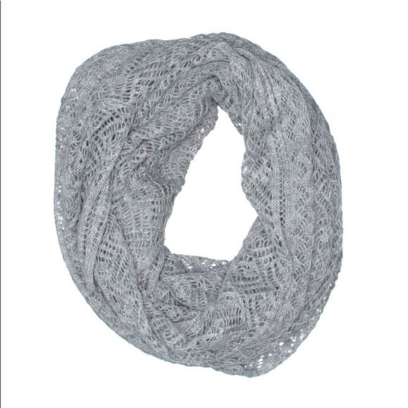 H&M crochet lace knit infinity scarf